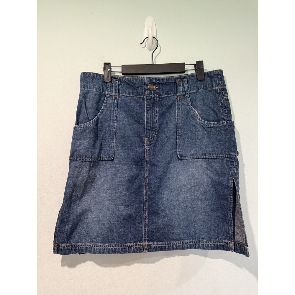 Vintage Old Navy Denim Jean Skirt Womens 10 Travel 100% Cotton Y2K Festival